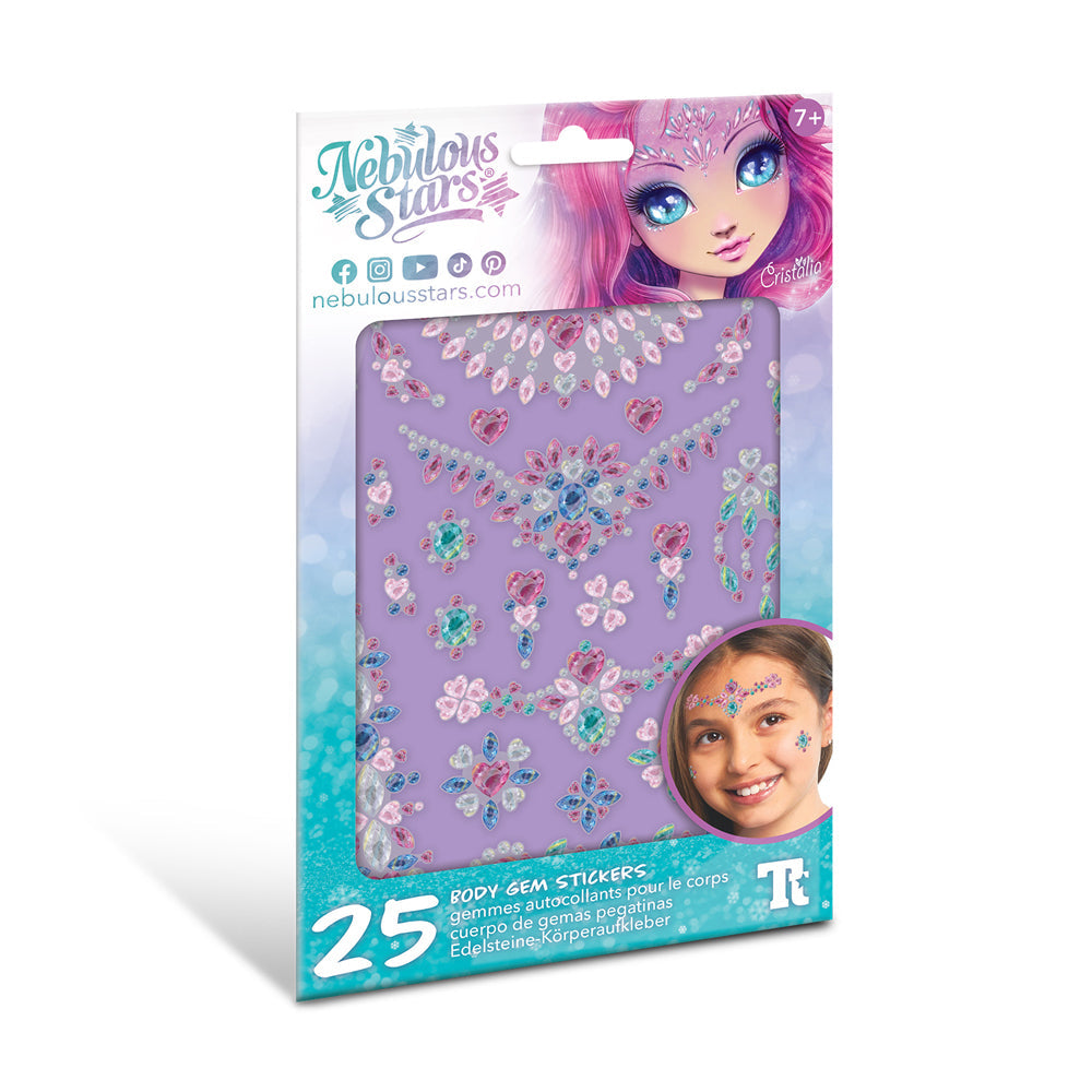 Nebulous Stars Body Gem Tattoo Stickers Kids Sparkling Art Assorted 7y+ (25 Pieces) — image 3