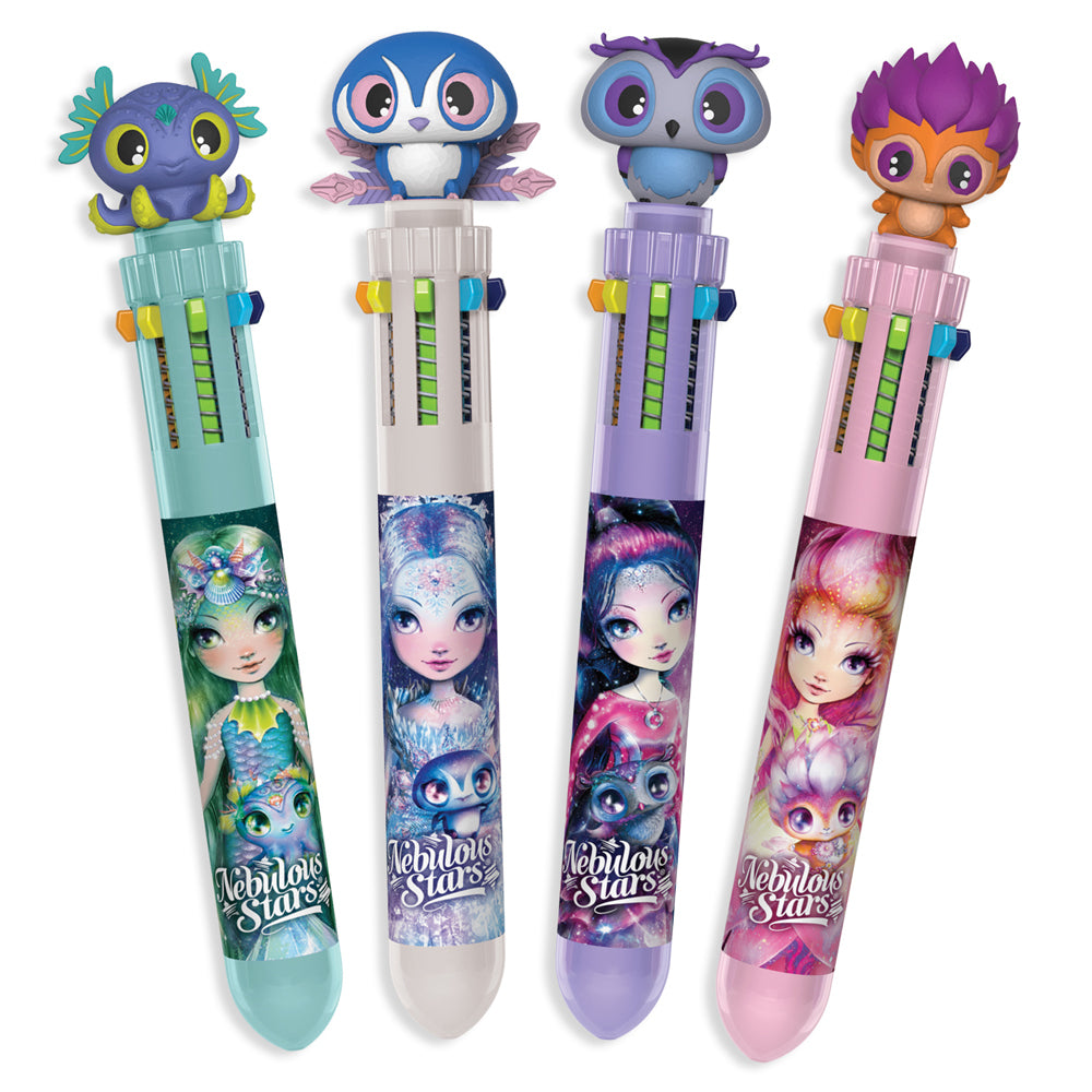 Nebulous Stars 10-Colour Ballpoint Pen Kids School Writing Stationery Assort