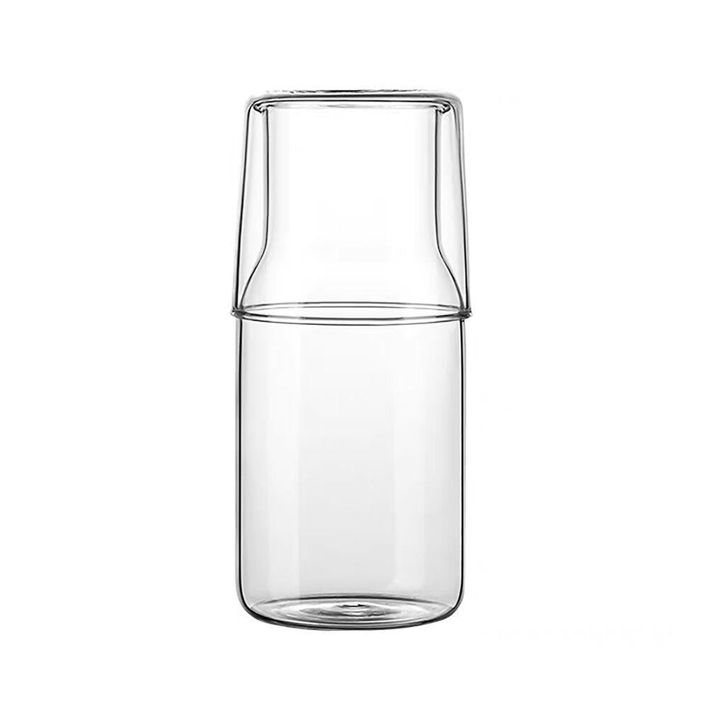 NF Living Clear Top Cup Carafe 550ml with Matching Cups Minimalist