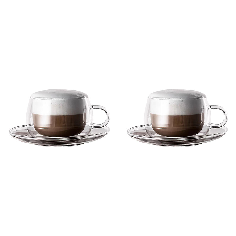 NF Living 2pc NF Living Serving Clear Cup 150ml Solid Double-Walled (2 Pack)