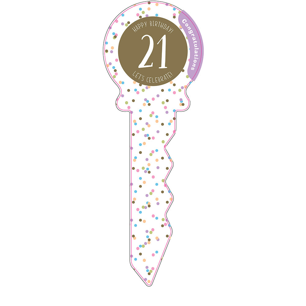 LMD 21st Birthday Key Confetti Novelty Birthday Party Statue Decor