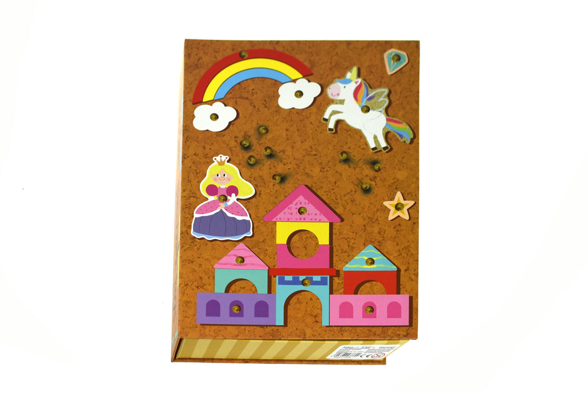 Kaper Kidz Wooden Unicorn Tap a Shape In Bookcase Children Activity Set 26cm 3+ — image 5