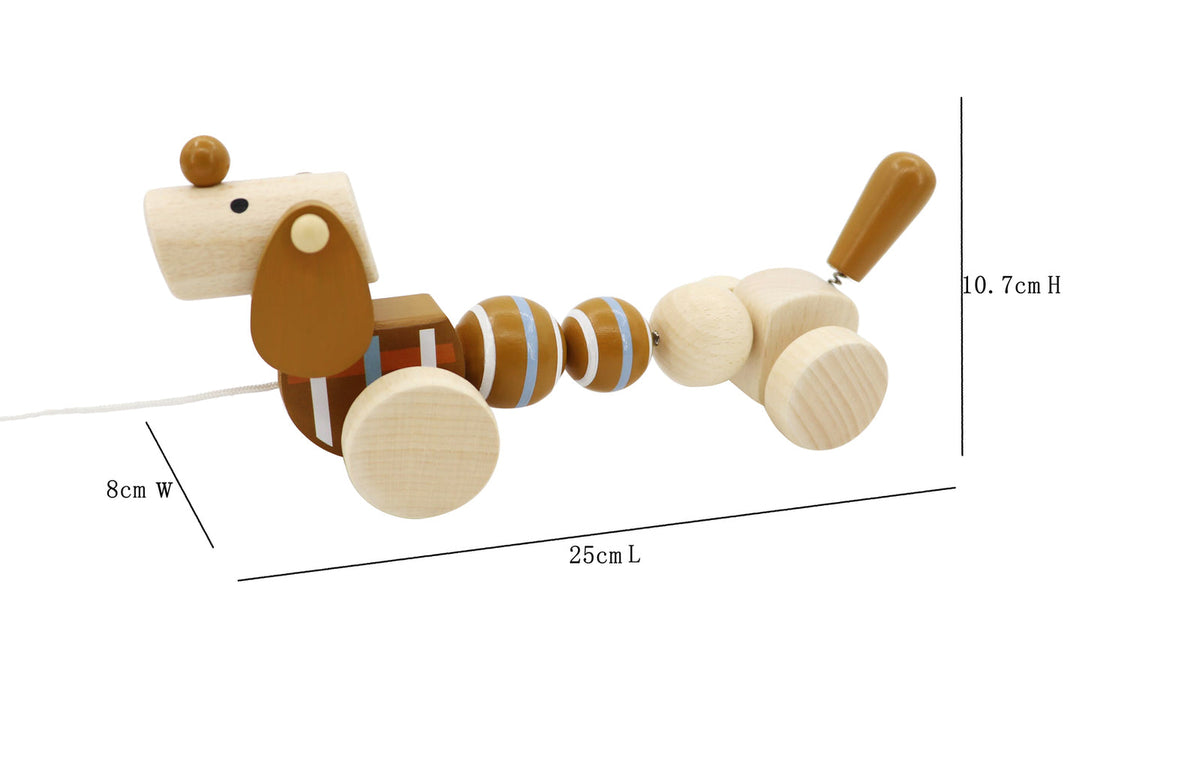 Kaper Kidz 23cm Calm & Breezy Pull Along Sausage Dog Kids/Toddler Play Toy 12m+ — image 2