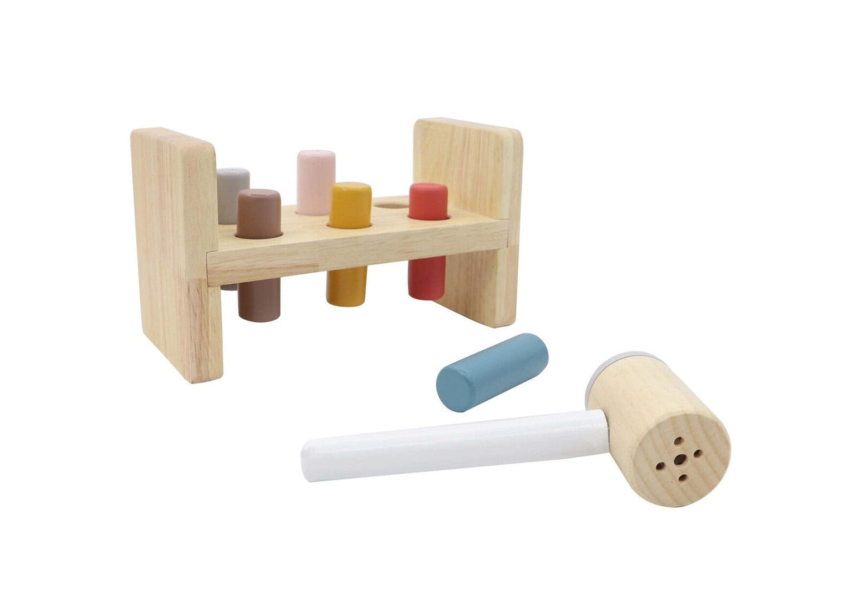 Kaper Kidz Wooden Kids Calm & Breezy Hammer Bench w/Squeaky Sound Toy 12m+ — image 2