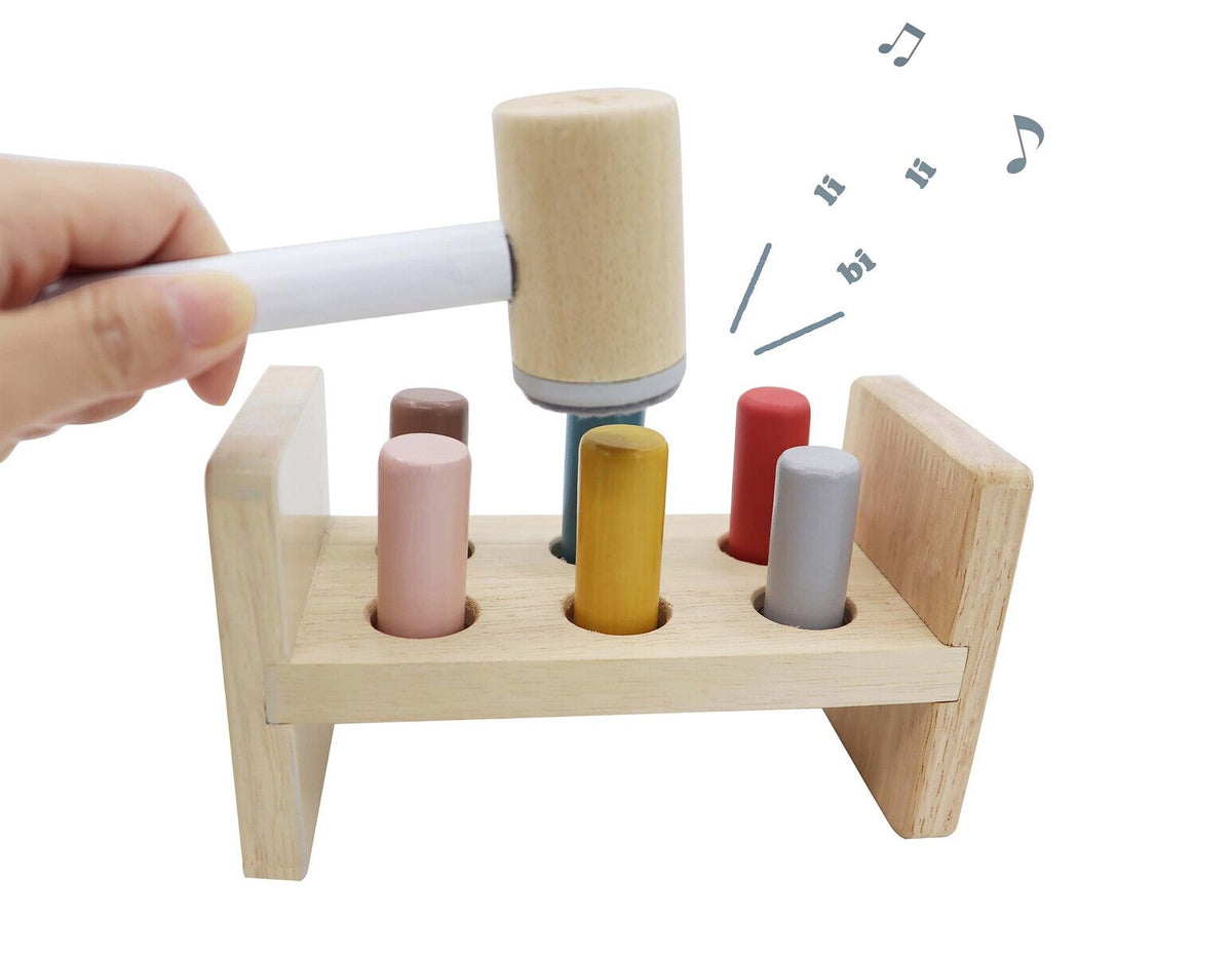 Kaper Kidz Wooden Kids Calm & Breezy Hammer Bench w/Squeaky Sound Toy 12m+ — image 4
