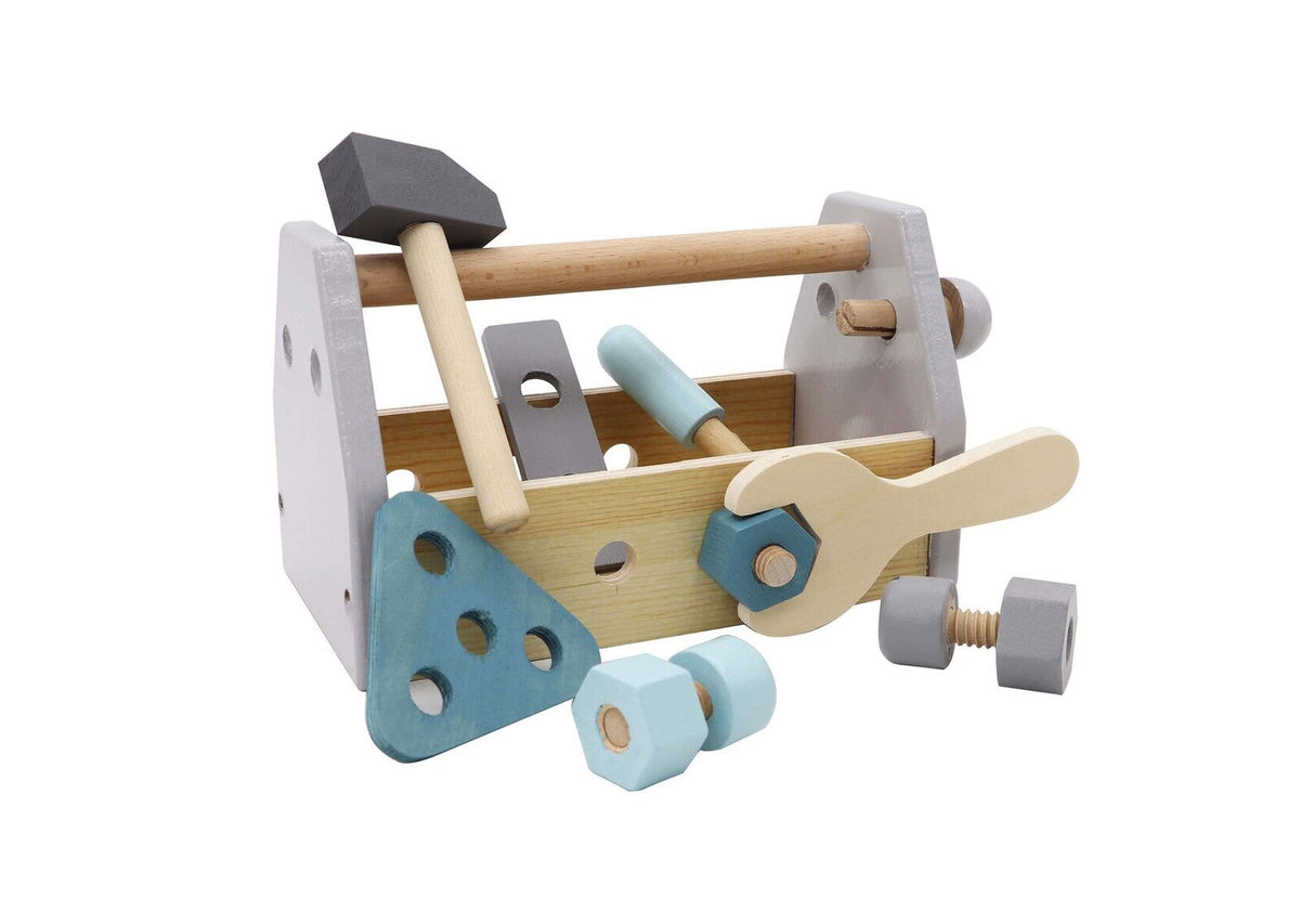 Kaper Kidz Toddler Calm & Breezy Wooden Hammer/Bolts Toolbox 20.5x13cm Toy 18m+ — image 5