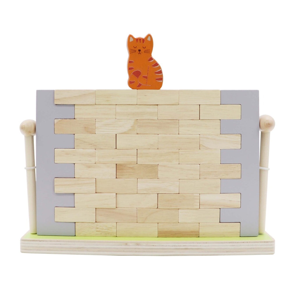 Kaper Kidz Wooden Building Blocks/Bricks Wall Board Game Toy Kids w/Hammer 3y+ — image 2
