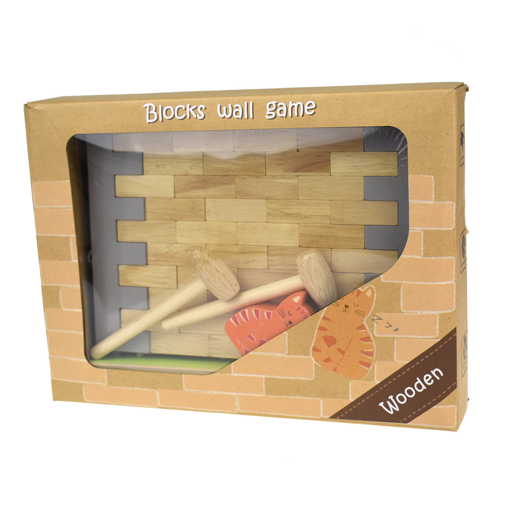 Kaper Kidz Wooden Building Blocks/Bricks Wall Board Game Toy Kids w/Hammer 3y+ — image 5