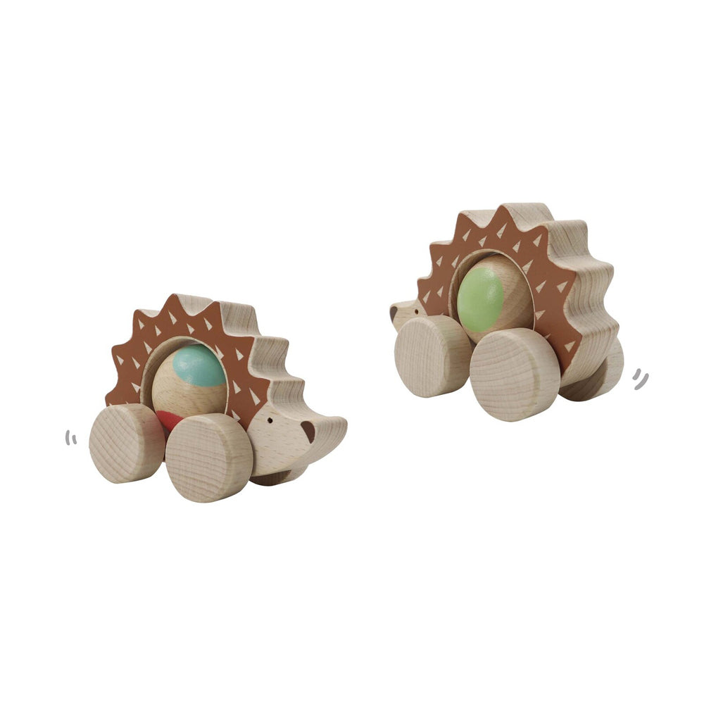 Kaper Kidz Eco Play Push a Long Spinning Hedgehog Kids Wooden Sensory Toy 12m+ — image 2