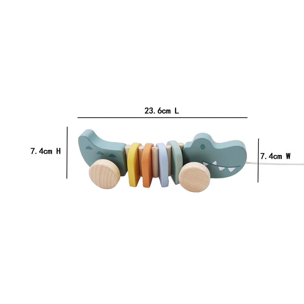 Kaper Kidz Wooden Pull a Long Crocodile Kids/Toddler Interactive Toy 12m+ — image 3