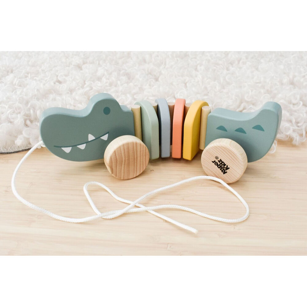 Kaper Kidz Wooden Pull a Long Crocodile Kids/Toddler Interactive Toy 12m+ — image 7