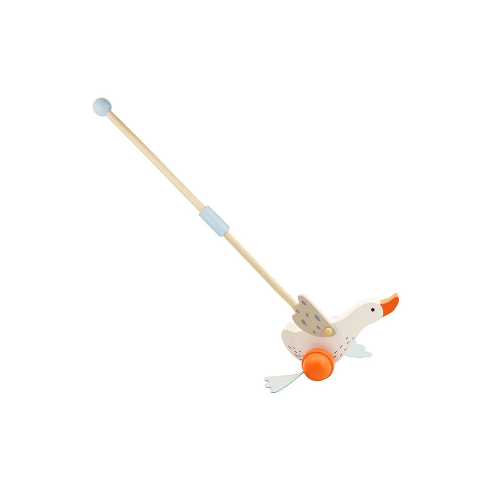 Kaper Kidz Wooden Goose Push a Long Kids/Toddler Activity Interactive Toy 12m+