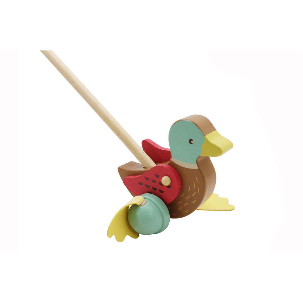 Kaper Kidz Wooden Mallard Duck Push a Long Kids/Toddler Activity Toy 12m+ — image 2