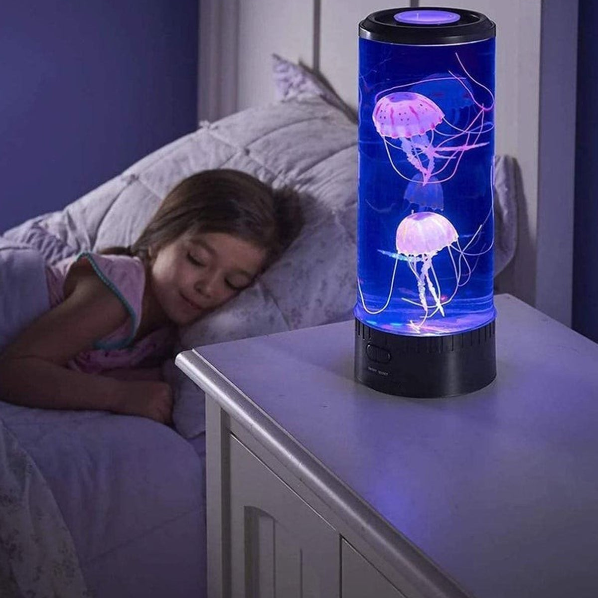 LMD Led Novelty Jelly Fish Light Up Aquarium Lamp Set 28cm — image 2