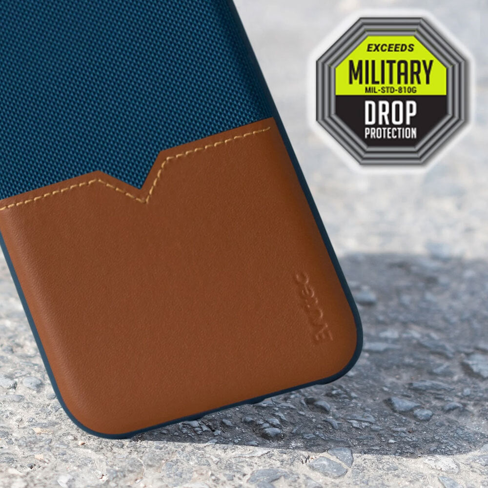 Evutec Case Cover AFIX+ Magnetic w/ Car Mount for Apple iPhone XR Blue/Saddle — image 4