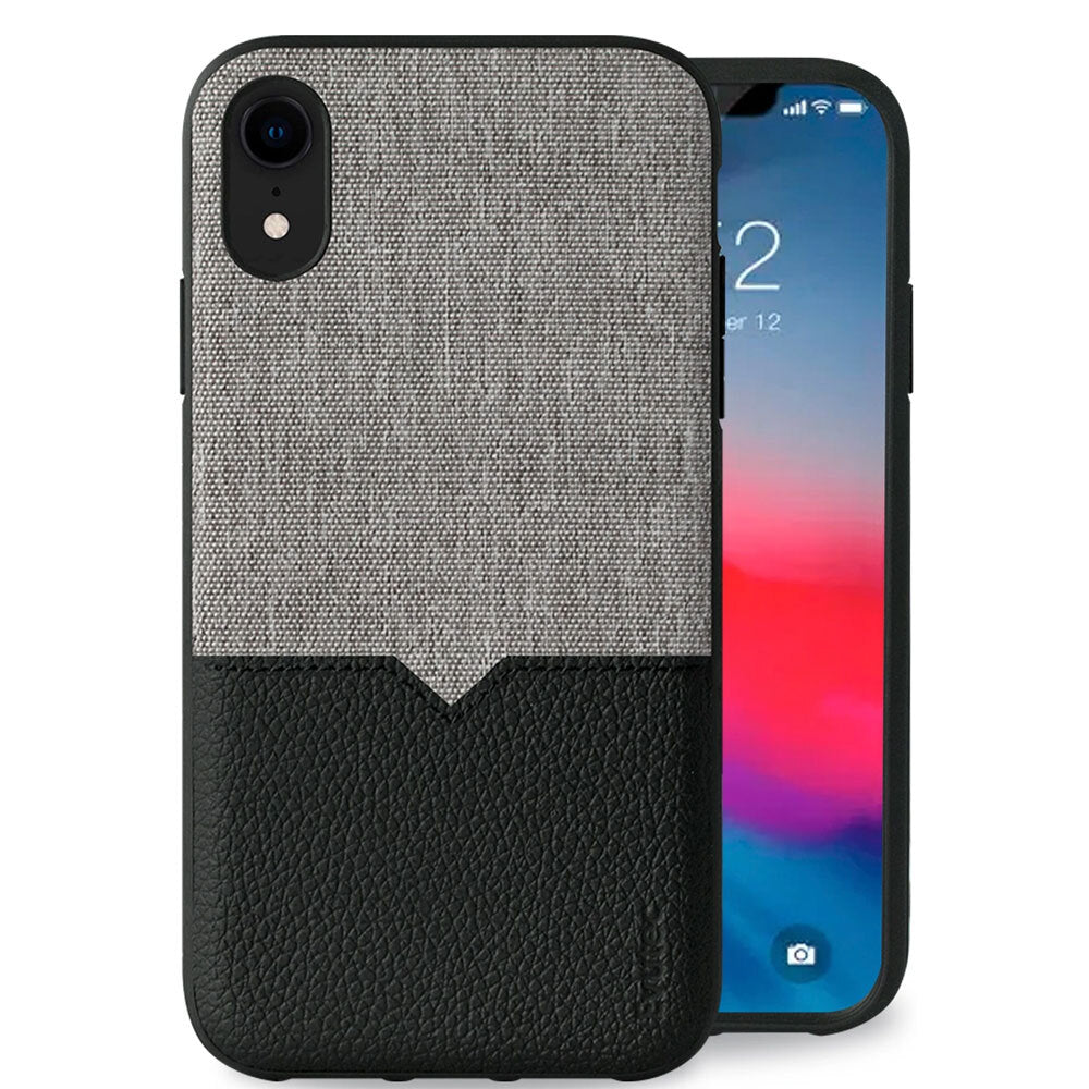 Evutec Case Cover AFIX+ Magnetic w/ Car Mount for Apple iPhone XR Canvas/Black — image 2