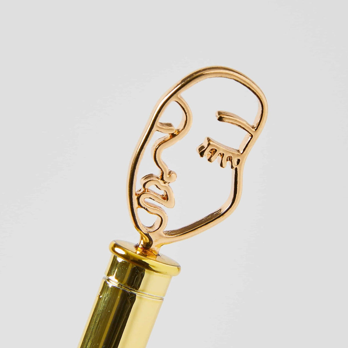 Pippa BY Pilbeam Living 16cm Ballpen Moon Phase Writing Pen w/ Face Topper Gold — image 3