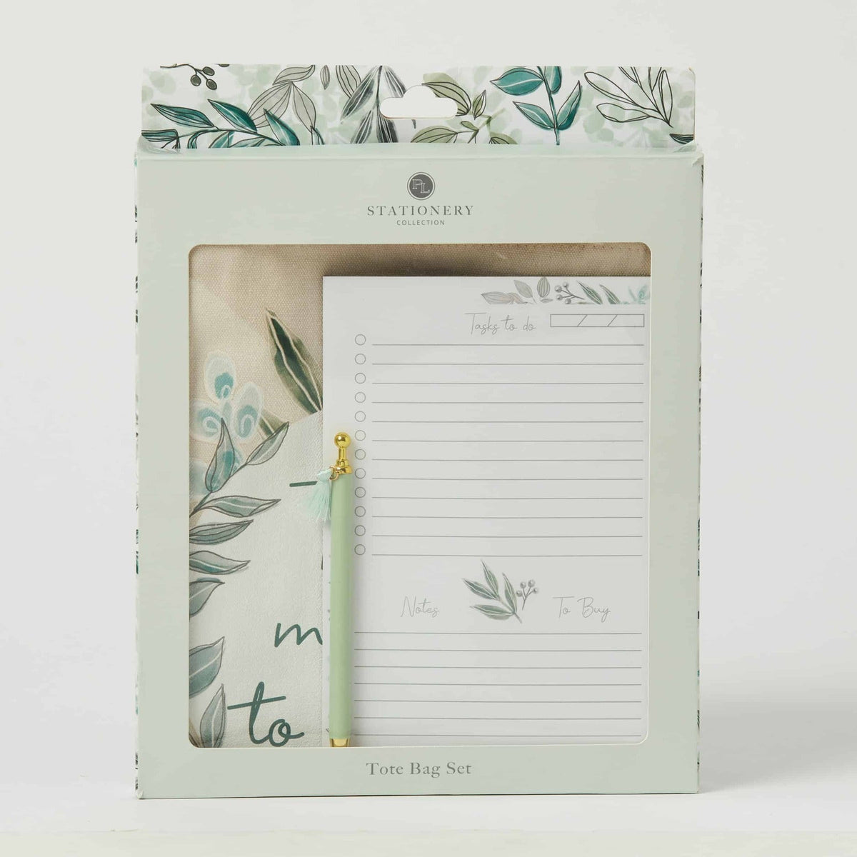 Pilbeam Living Clarity Cotton Tote Bag/Notepad Paper/Pen Stationery Gift Set (3 Pieces) — image 2