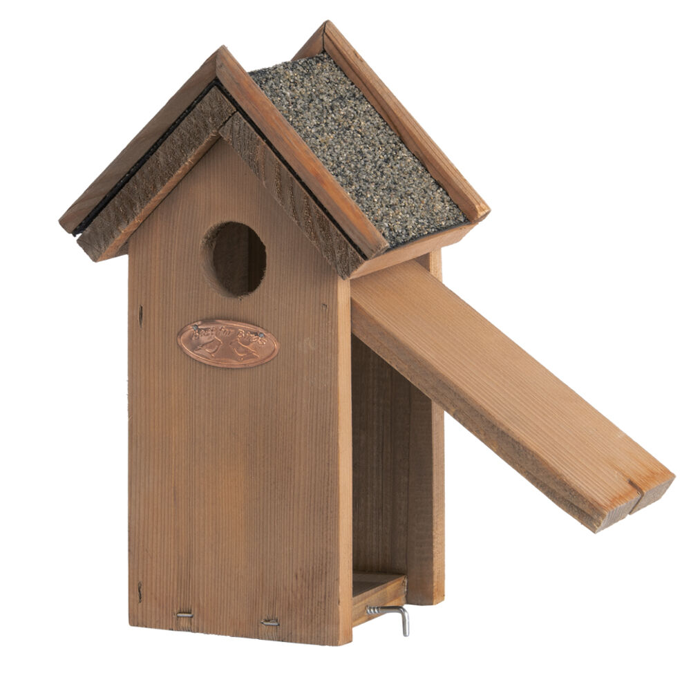 Esschert Design 22.4cm Garden Outdoor Decor Wren Nesting Box w/ Bitumen Roof — image 2