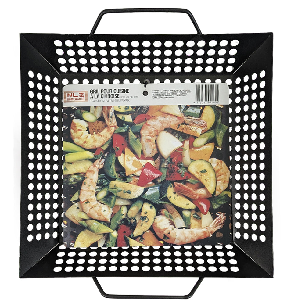 NLZ Heavy Duty Outdoor Barbecue Grill Topper Cooking Pan/Tray Set 30x30x5cm