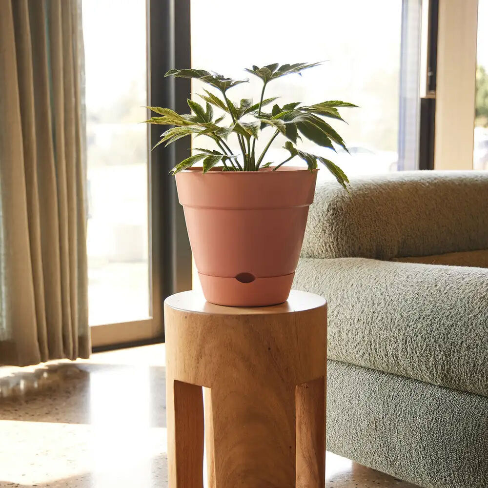 Northcote Pottery Leonard 25x23cm Self Watering Plant Pot Garden Decor Brick — image 2