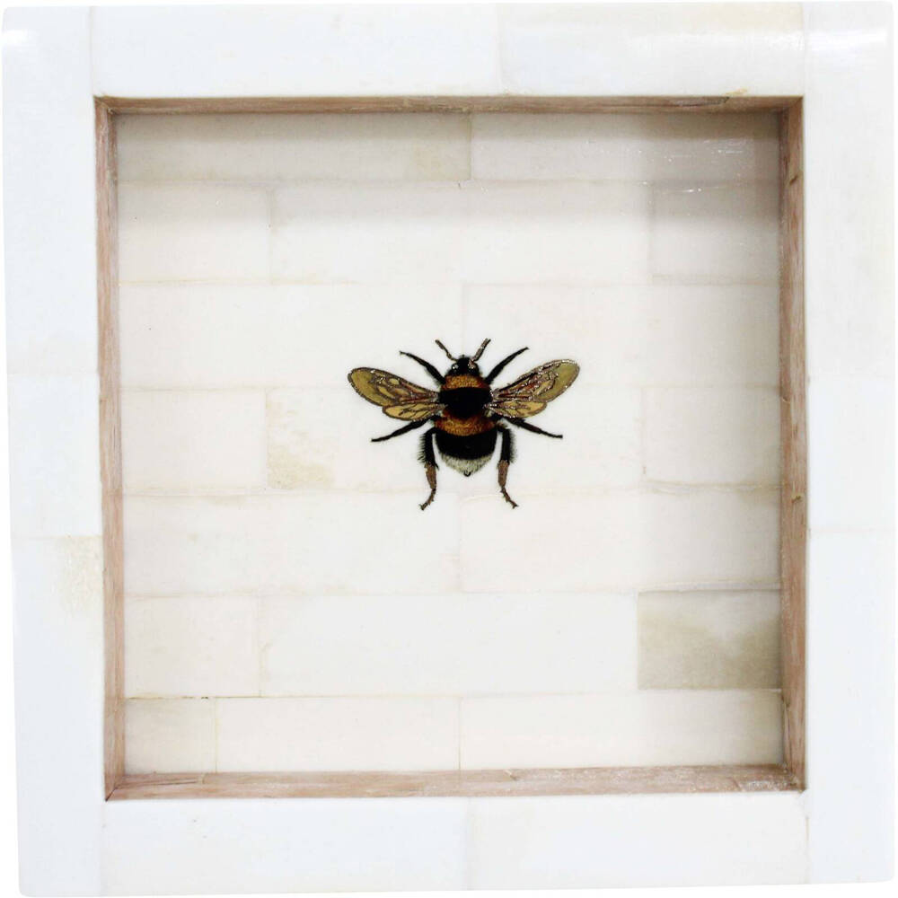 LVD Wooden Bee Tray Trinket Box Square Home/Lounge Tabletop Decor 13.97cm