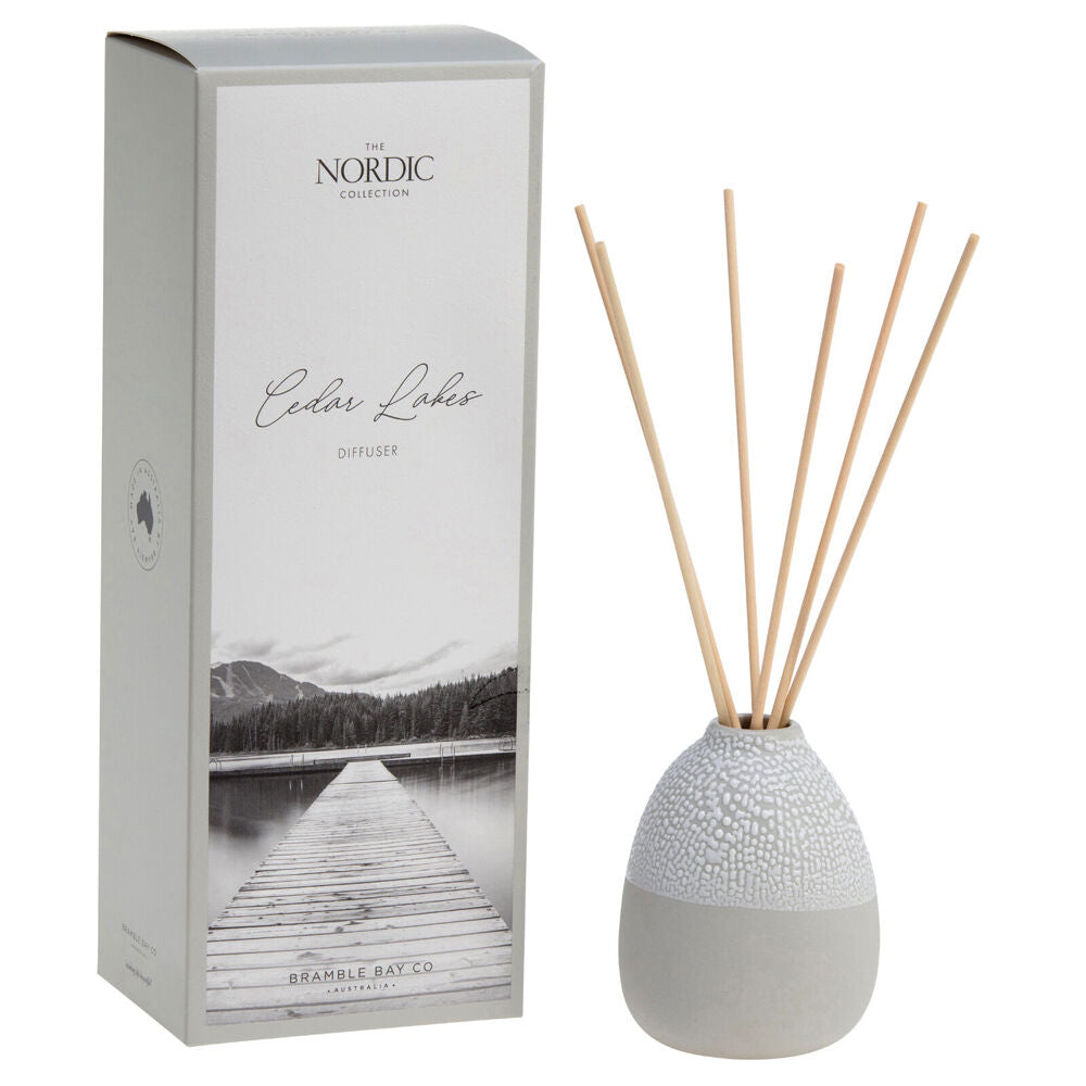 Bramble Bay Grey Nordic Cedar Lakes Diffuser Home Fragrance