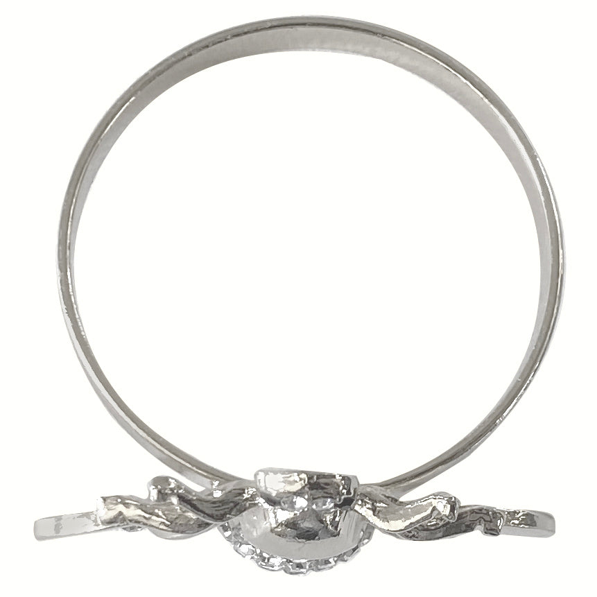 Unbranded Crystal 4cm Bee Silver Rhinestone Napkin Rings Holder Dinner/Occasions/Party (4 Pieces) — image 3
