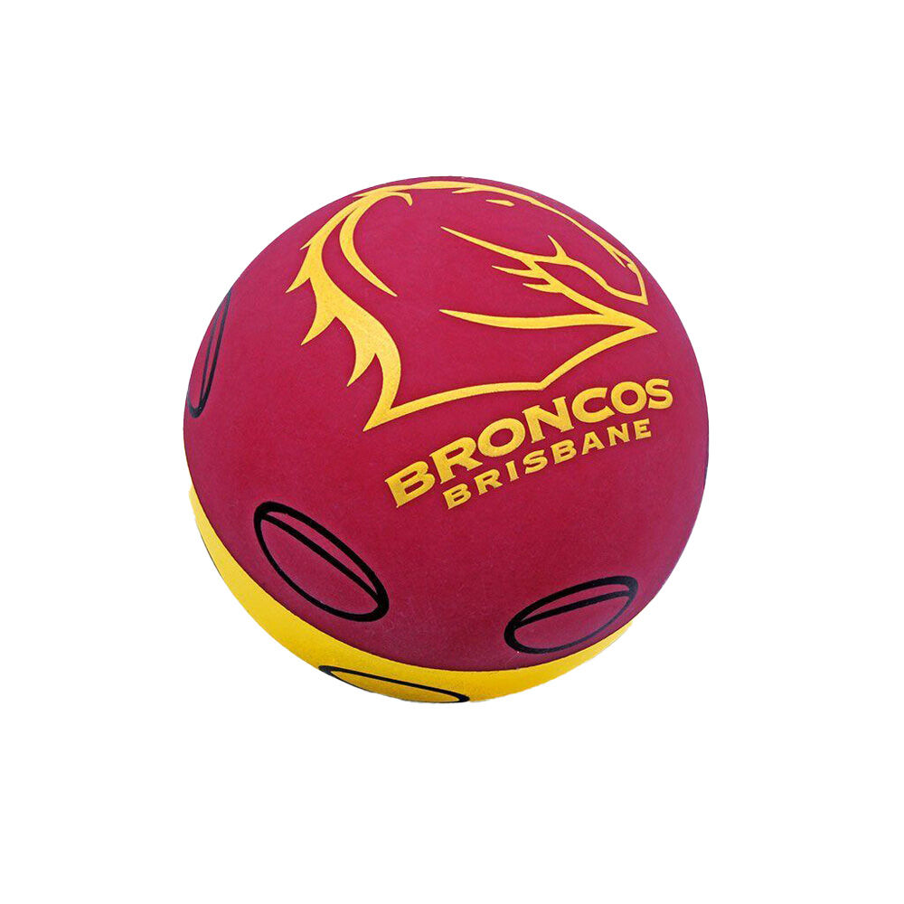 NRL Brisbane Broncos NRL Super-High Bounce Ball 60mm Kids/Child Sports Toy Red