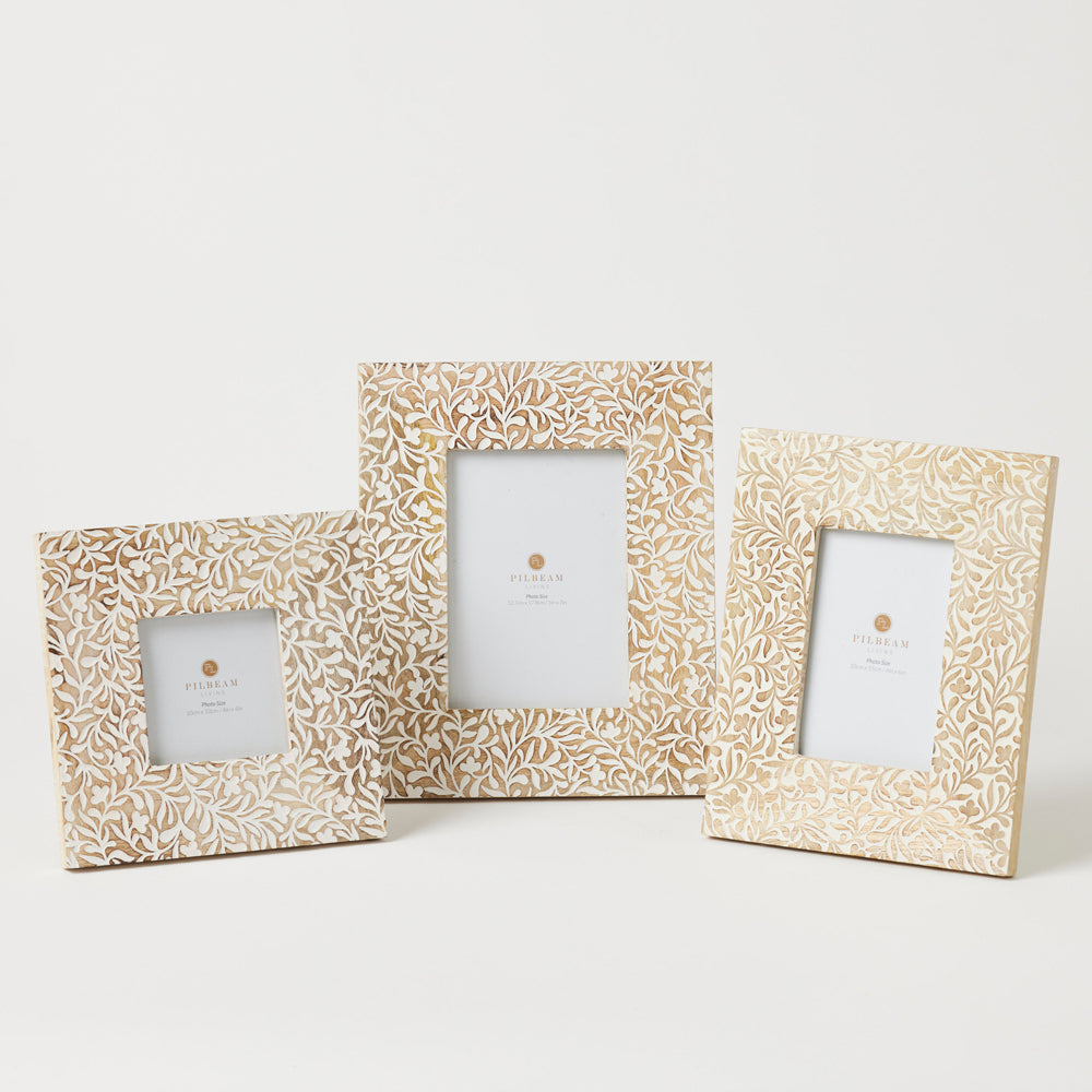 Pilbeam Living Ambretta Wood 5x7'' Picture/Photo Frame Home Decor White Wash — image 2