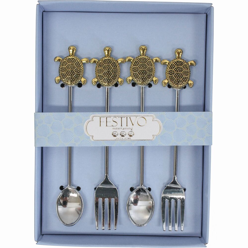 LVD Forkspoon Set Turtle Home Kitchen Cutlery Serveware/Tableware 14.5x10.5cm