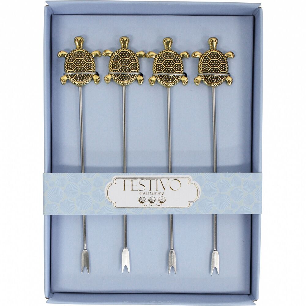LVD Cocktail Pick 4pc Turtle Home Kitchen Serveware/Tableware 14.5x10.5cm