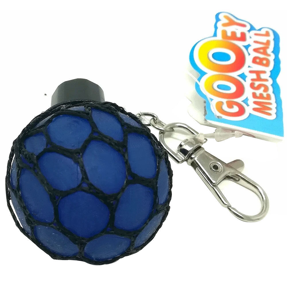 Fumfings Novelty Gooey Mesh Keyring 6cm Keychain Stress Reliever Toys Kids Asst