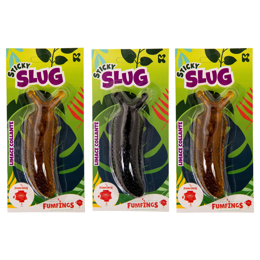 Fumfings Animal Sticky Slug 19cm Stretch Prank 3y+ Toys Kids/Children Assort (3 Pack)