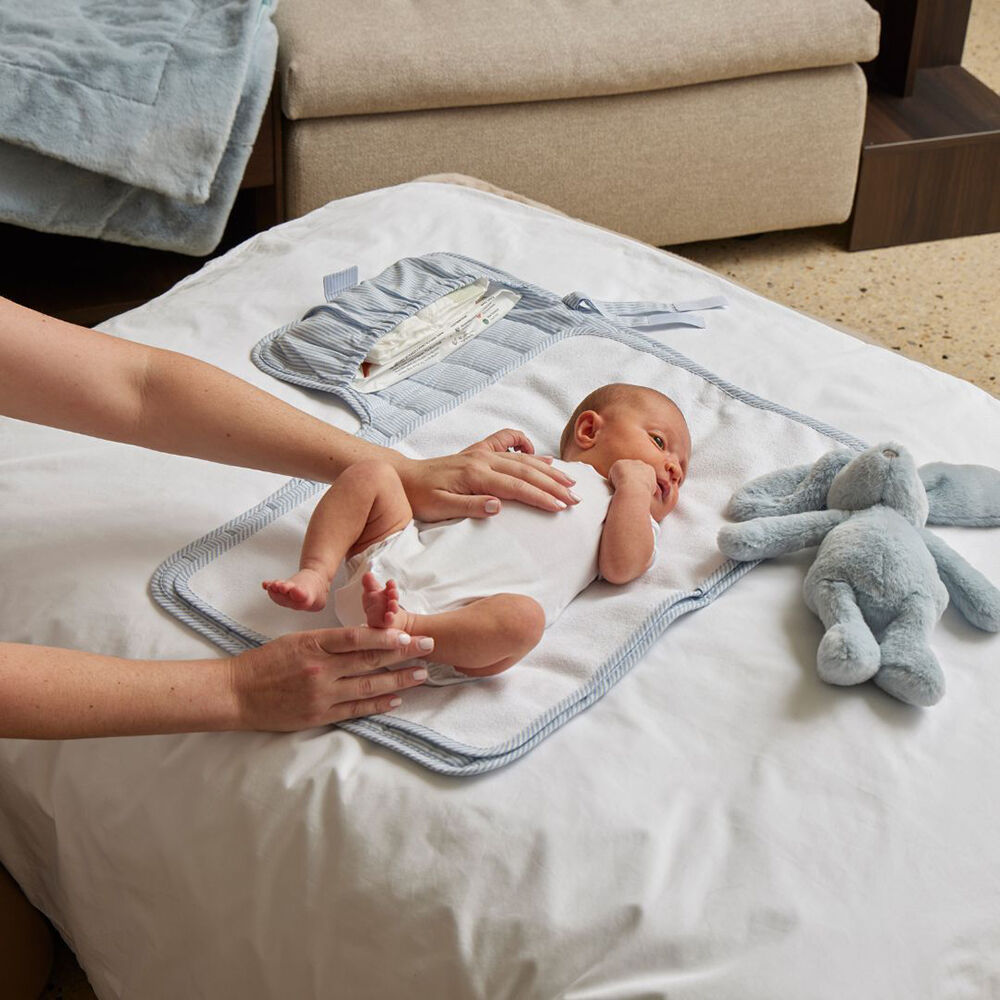 Jiggle & Giggle Changing Mat Portable Waterproof Pad Nappy Diaper Bag Blue — image 2