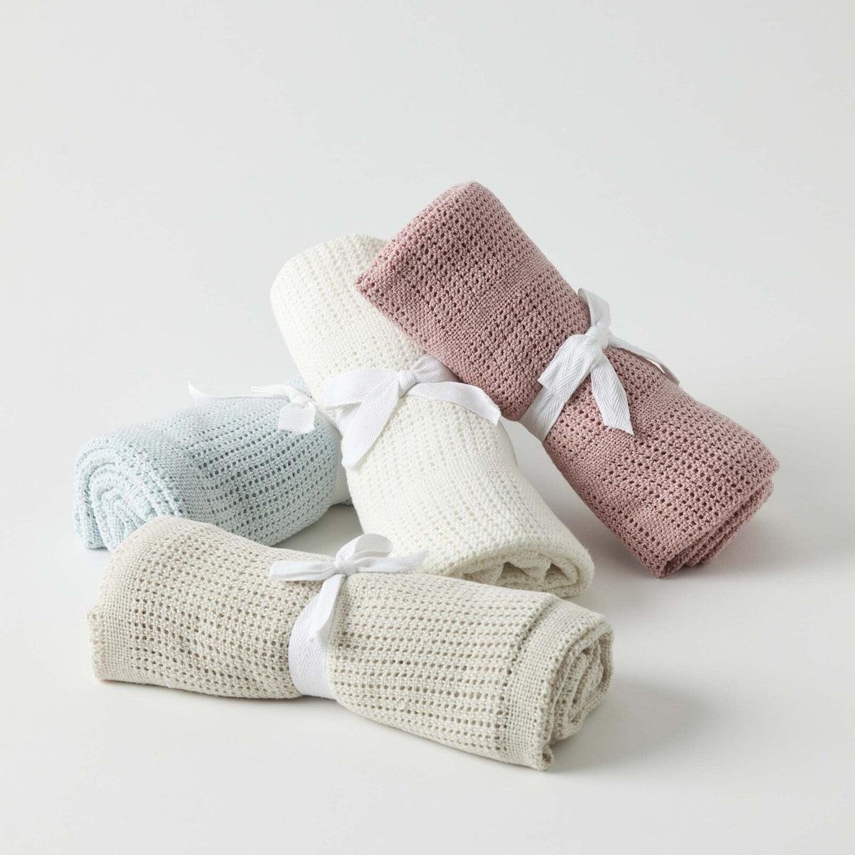 Jiggle & Giggle Cotton Cellular Newborn Blankets Assorted Cotton 70x90cm 0y+ (2 Pack) — image 2