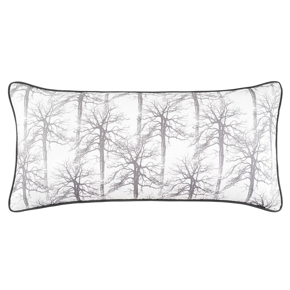 Bianca 30x60cm Grey Myrtleford Rectangular Lumbar Cotton Sateen Cushion Pillow