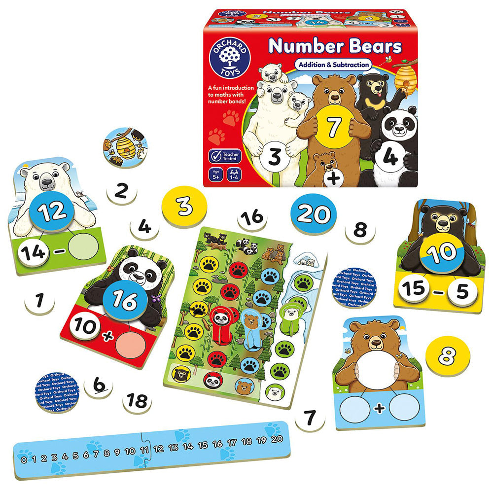 Orchard Toys Orchard Game Number Bears Kids/Childrens Counting Math Fun Play Toy 5+