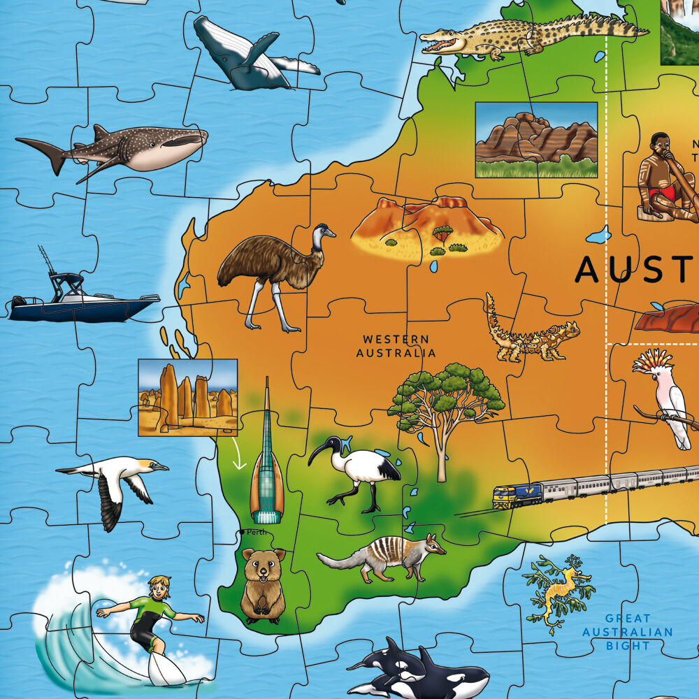 Orchard Toys Map of Australia & New Zealand Jigsaw Puzzle Kids Game 5y+ (150 Pieces) — image 5