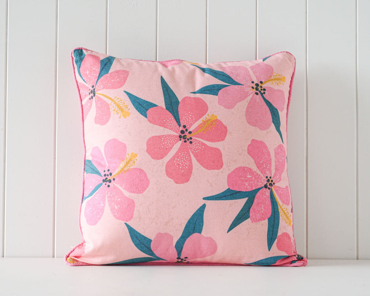 Rayell Indoor Square Cushion Blooming Bounty Home/Lounge Decor 45x45cm — Pink