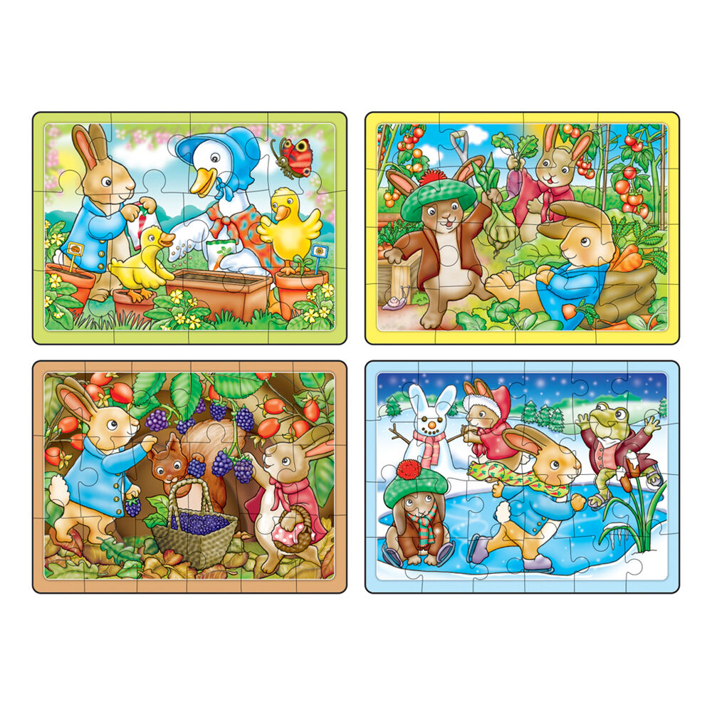 Orchard Toys Peter Rabbit 4-in-a-Box Puzzles Kids/Children Jigsaw Game Set 3+