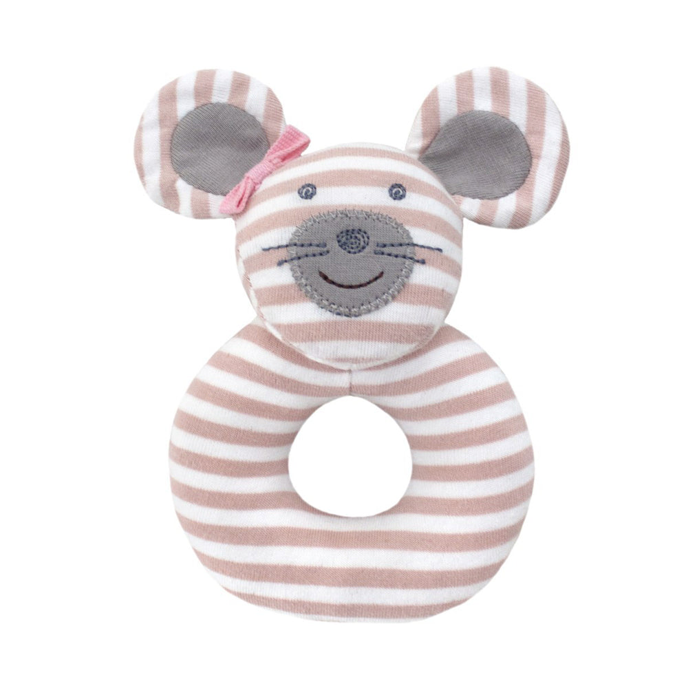 Organic Farm Buddies Cotton 13cm Teething Rattle Ballerina Mouse Baby/Infant 0m+