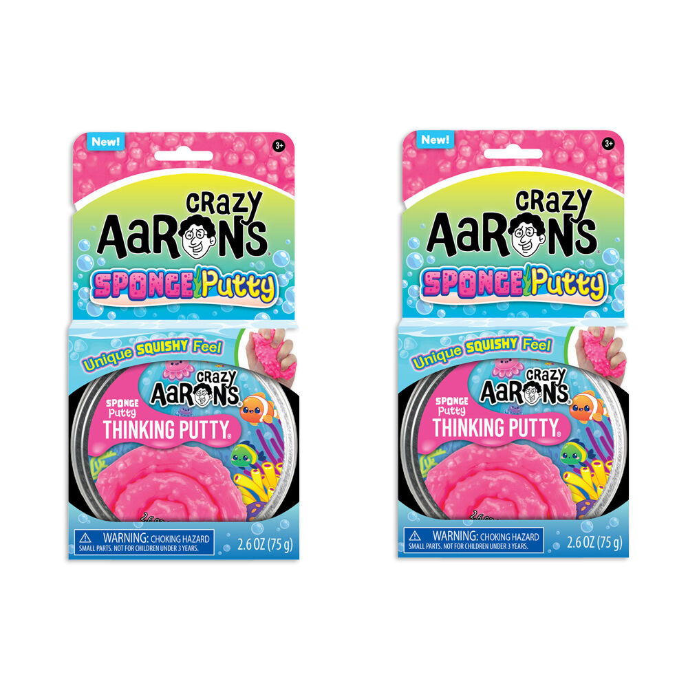 Crazy Aarons Trendsetters Sponge Putty 4 Inch Tin Kids Sensory Toy 3y+ (2 Pack)