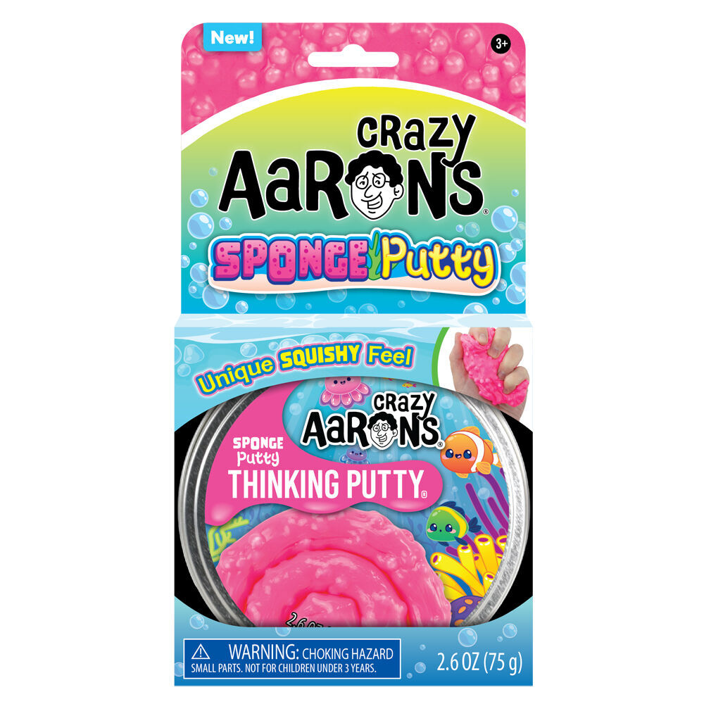 Crazy Aarons Trendsetters Sponge Putty 4 Inch Tin Kids Sensory Toy 3y+ (2 Pack) — image 2