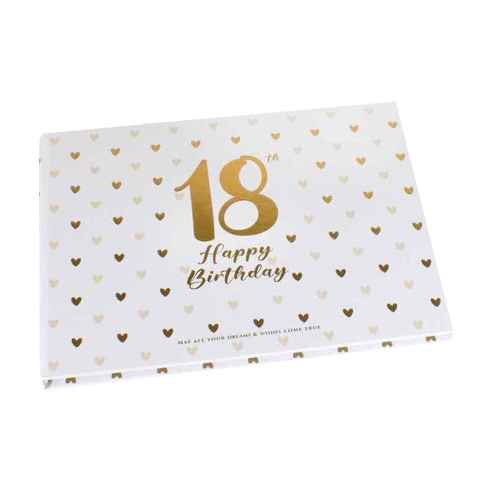 LMD 18th Sweet Heart Guest Book w/ Gold Text Cardboard Rectangle 23x18cm (2 Pack) — image 2