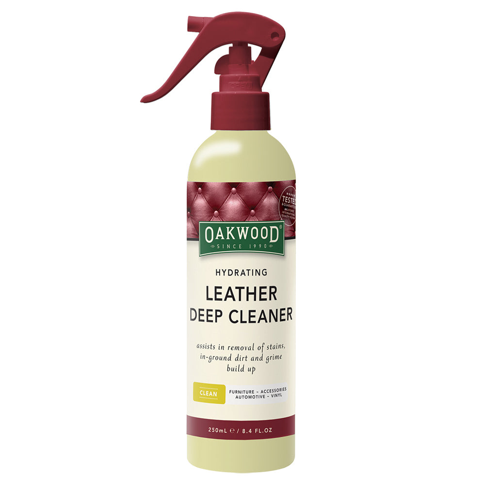 Oakwood 250ml Hydrating Leather Deep Cleaner Spray Furniture Upholstery Care (2 Pack) — image 2