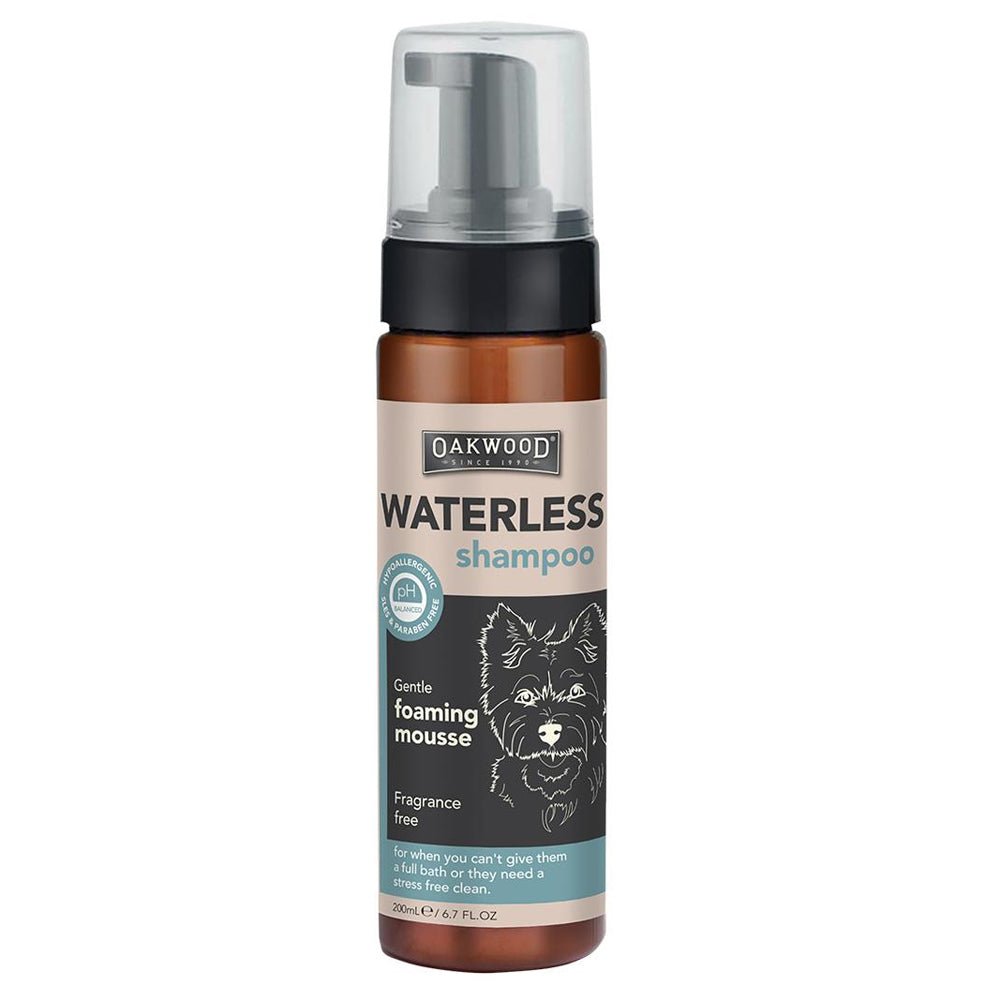 Oakwood Waterless Shampoo Foaming Mousse Fragrance Free Bath 200ml Pet Dog/Cat — image 2