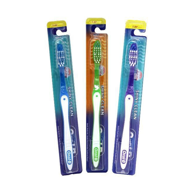 Oral B Soft Shiny Clean Standard Toothbrush Teeth Cleaning Dental Care — image 3