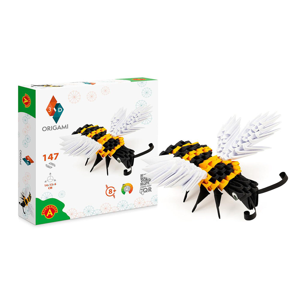 Origami 3D Paperfolding Bee Paper Sculpture Kids DIY Craft Toy Kit 8+ (147 Pieces)