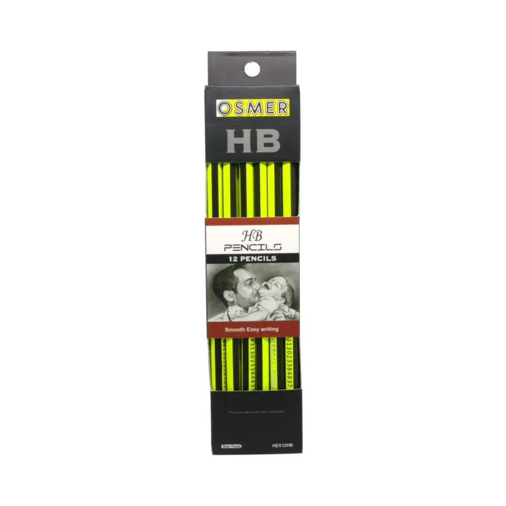 Osmer Wood Case Hexagon Hb Pencil Premium W/Eraser Box Of 12 School Office (12 Pack) — image 2